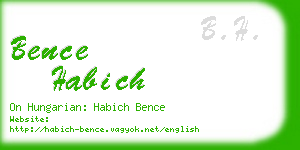 bence habich business card